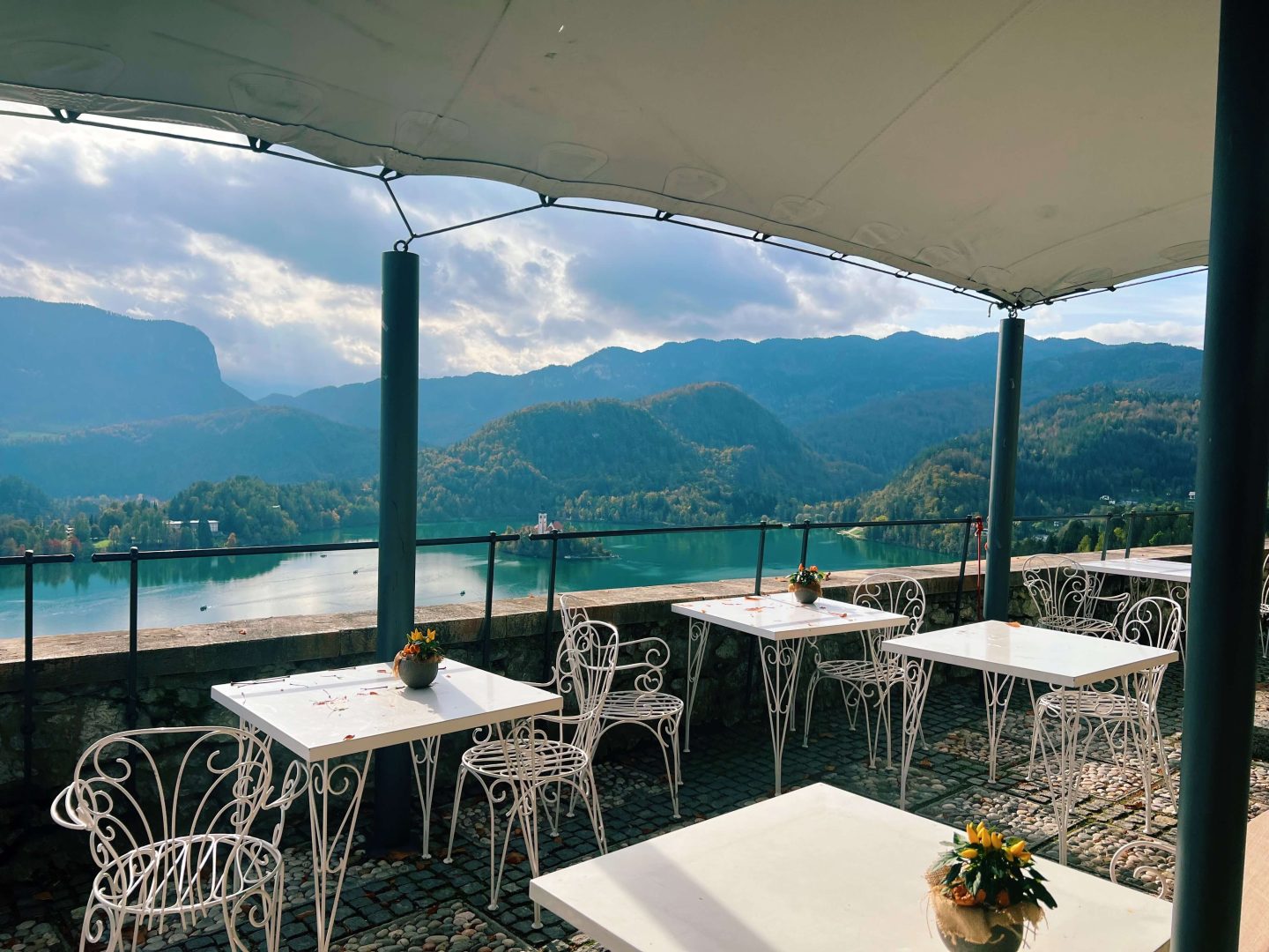 Lake Bled Castle Restaurant View 