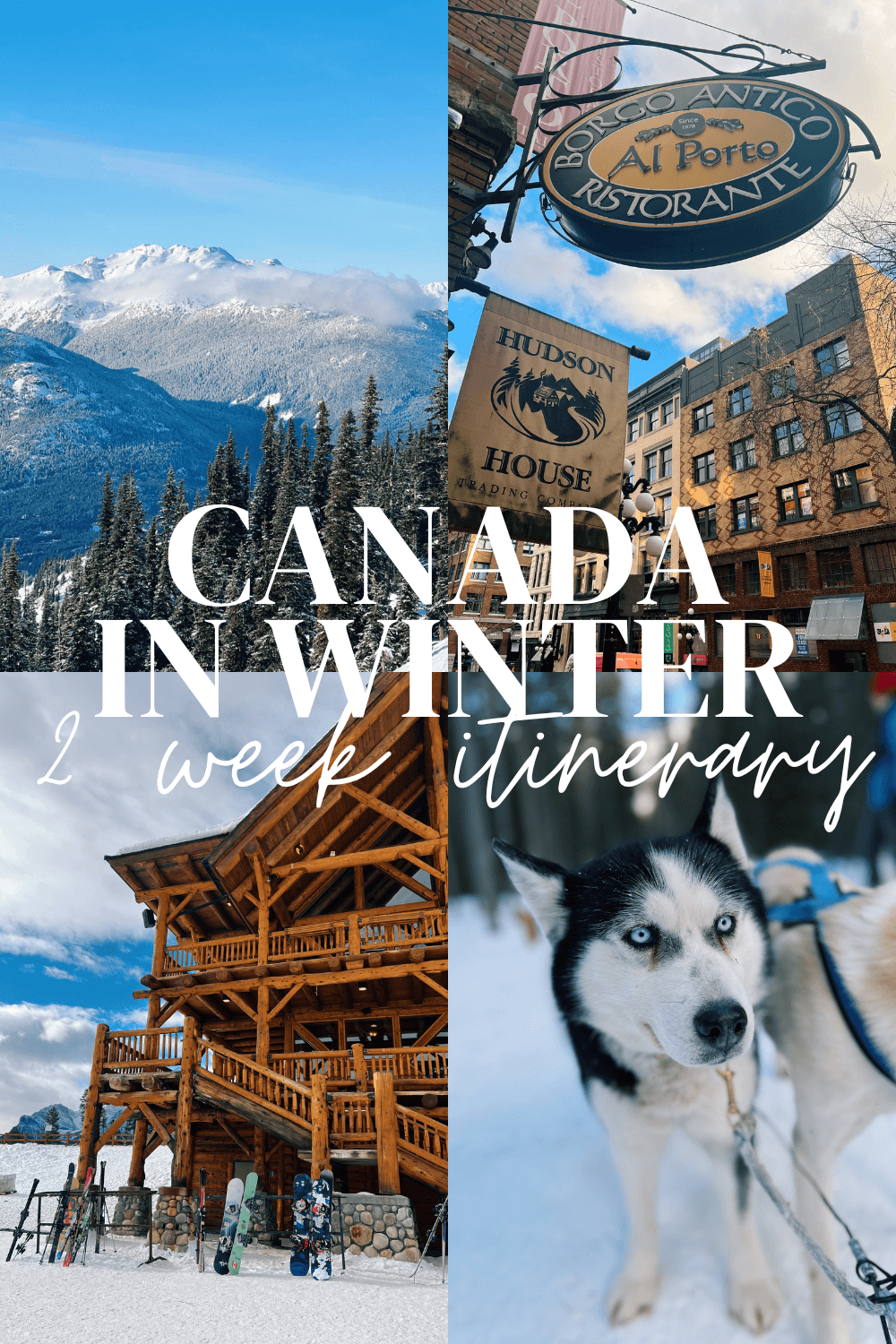 
Planning a two week canada itinerary for the winter season? Then this is for you! Discover the best places to visit in Canada in winter from the slopes of Whistler to the beauty of skiing in Banff National Park. Includes top Canada winter activities and more! | Western Canada Itinerary | West Coast Canada itinerary | 14 day Canada Itinerary | Vancouver itinerary